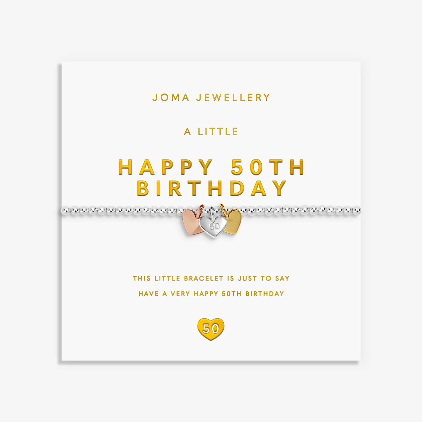 A Little ‘Happy 50th Birthday’ Bracelet