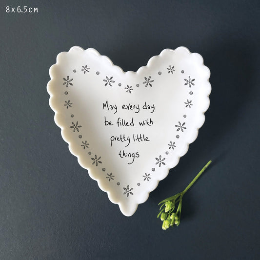 Porcelain Heart Scallop Dish Those We Love