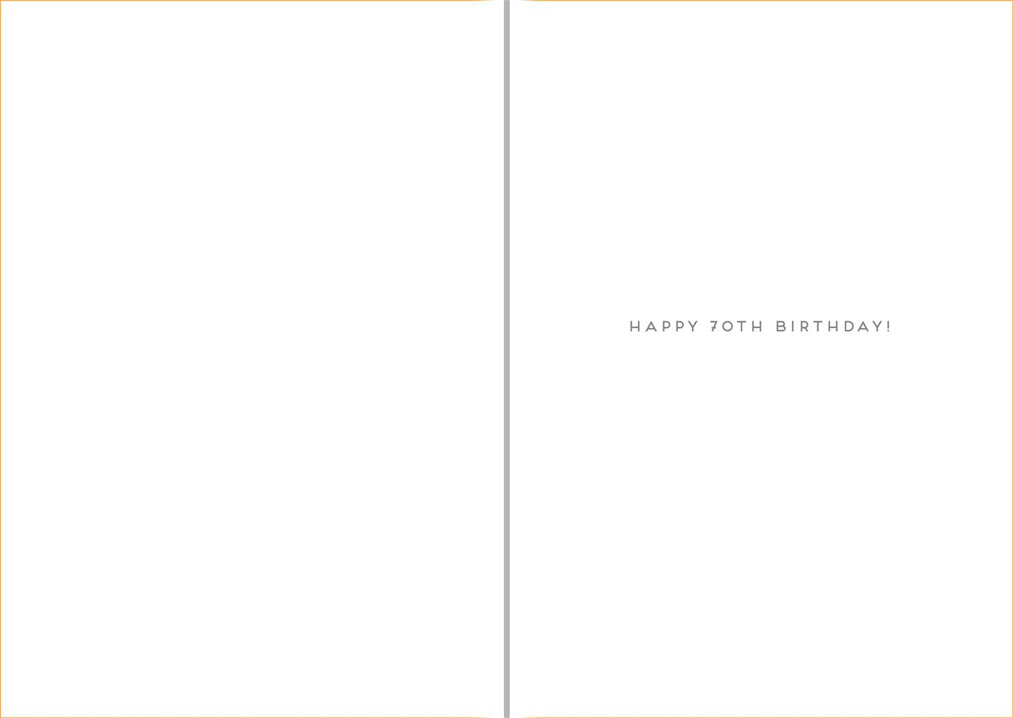 70th Birthday Greetings Card