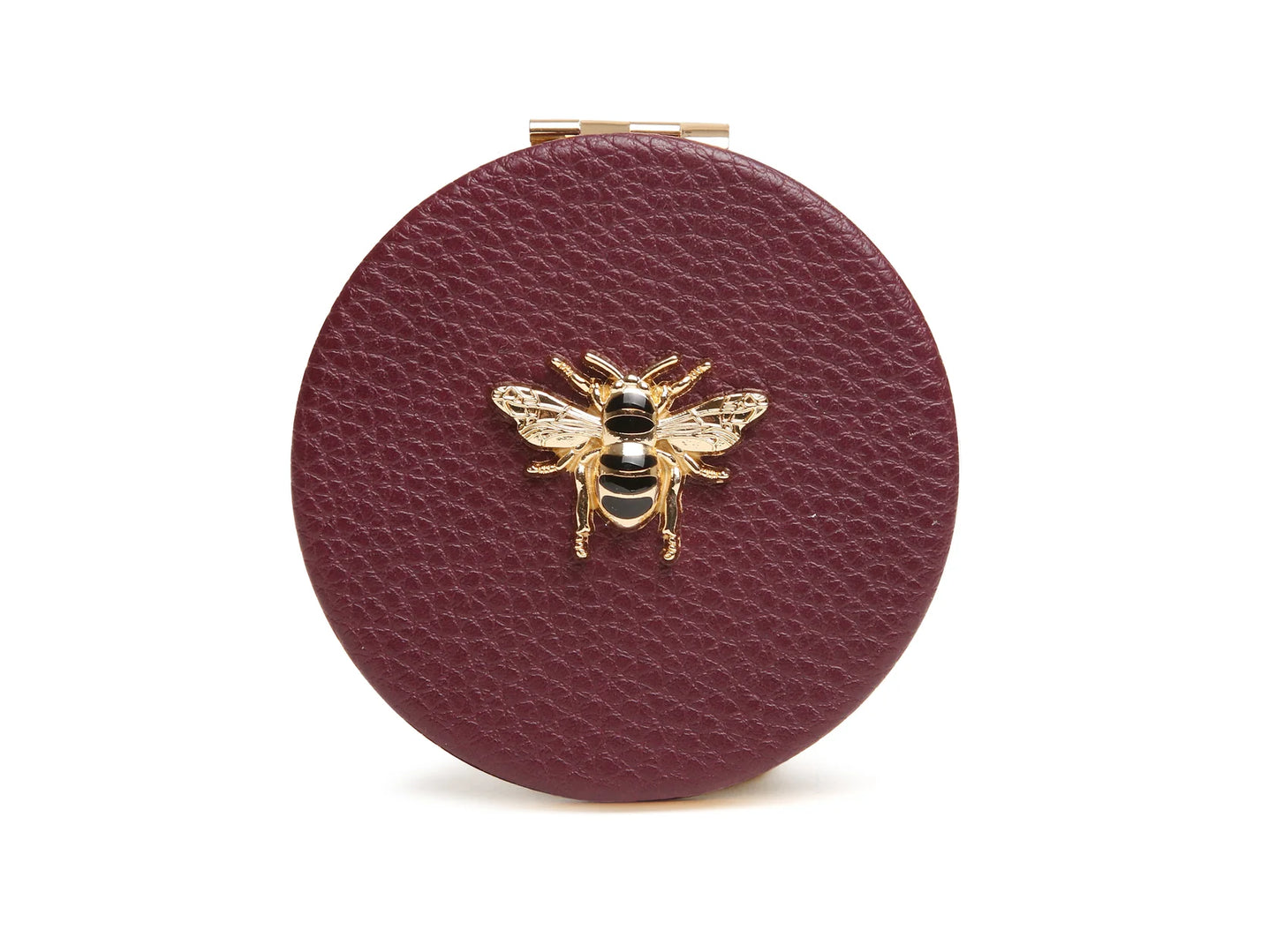 Bee Round Compact Mirror Berry