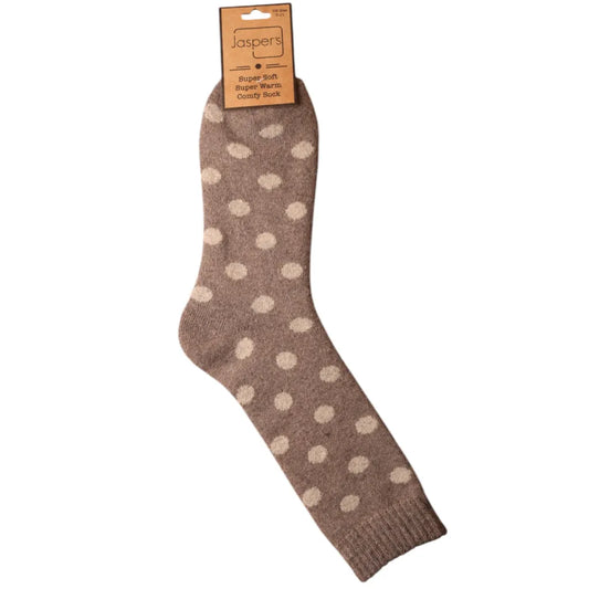 Cappuccino Spot Men’s Cosy Socks