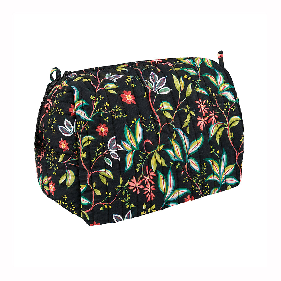 Botanical Vine Quilted Cosmetic Bag