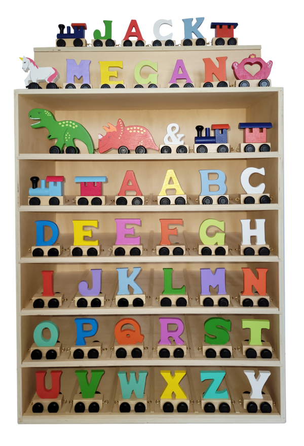 Coloured Wooden Train & Letters