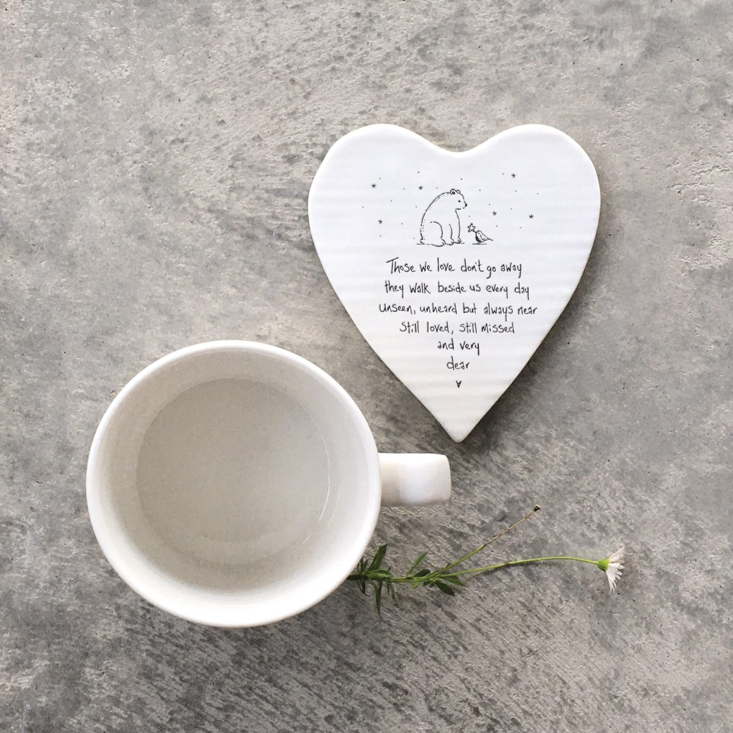Porcelain Hanging  Heart Those We Love