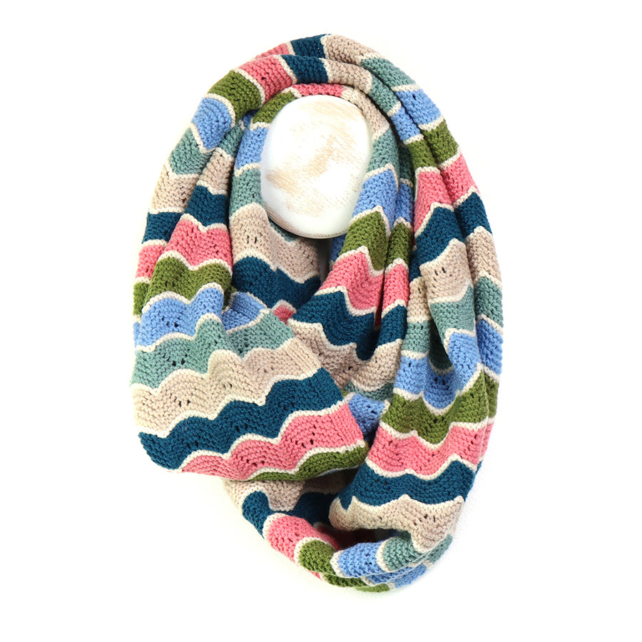 Summer Scallop Knit Multicoloured Snood