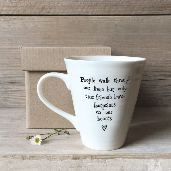 Boxed Porcelain Mug Footprints