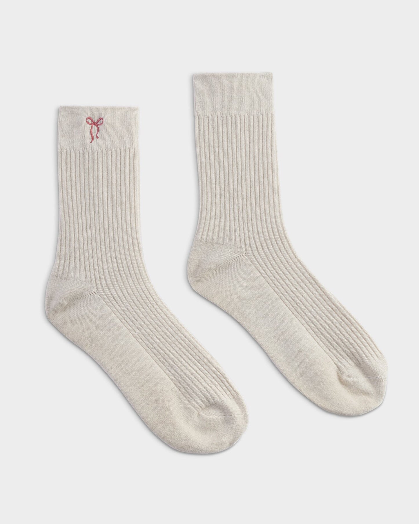 Katie Loxton Gift Boxed Bow Socks Off White
