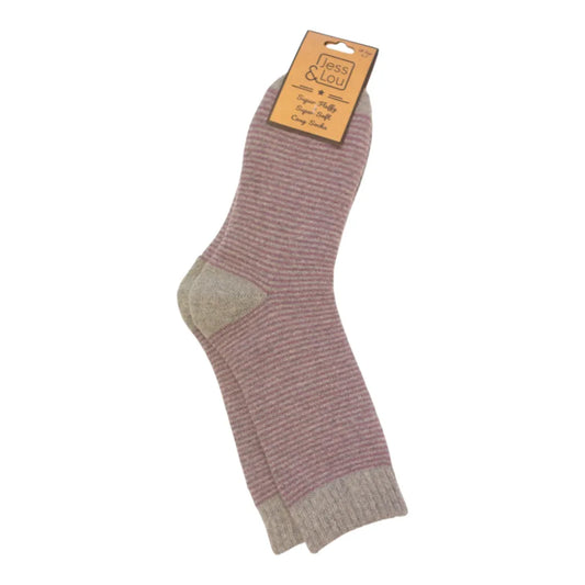 Lavender Striped Cosy Socks