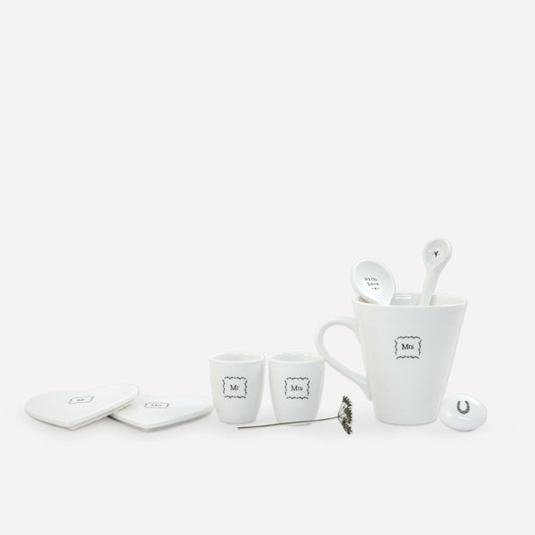 Mr & Mrs Porcelain Egg Cup Boxed Set