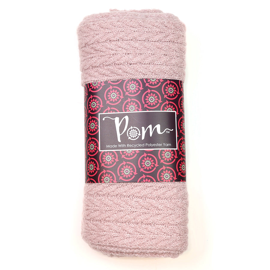 Herringone Cable Knit Dusty Pink