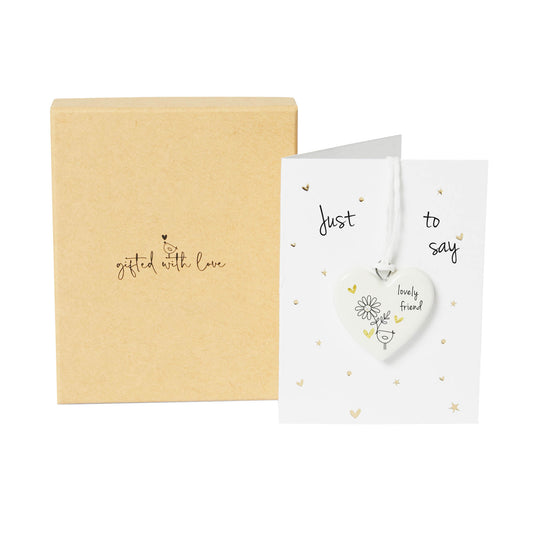 Lovely Friend Boxed Heart Decoration