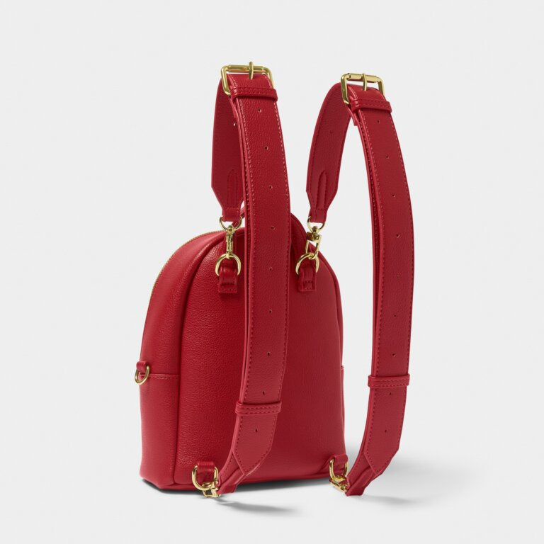 Mika Small Backpack in Garnet Red