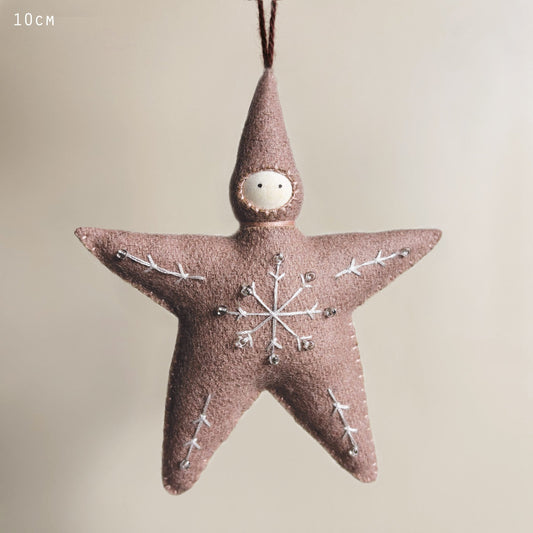 Large Felt Star Baby Pink