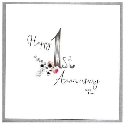 Happy 1st Anniversary Greetings Card