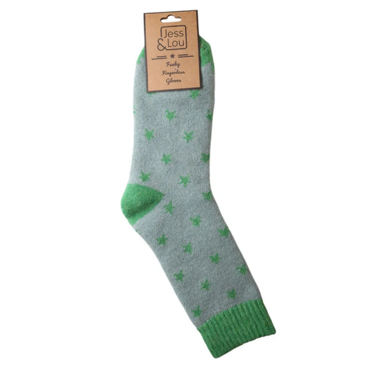 Star Cosy Socks in Green