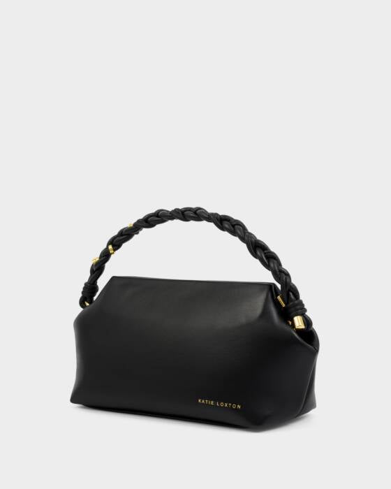 Katie Loxton Arden Braided Top Handle Bag in Black