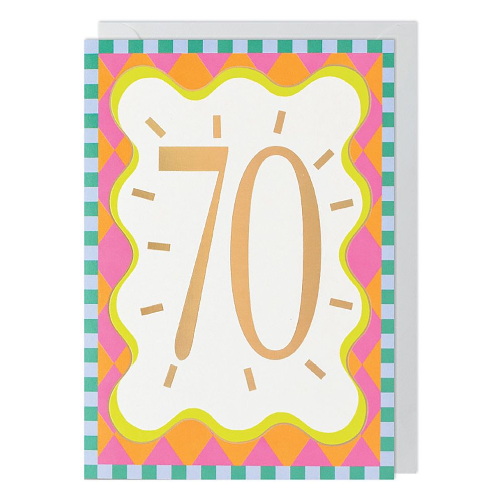 70th Birthday Greetings Card
