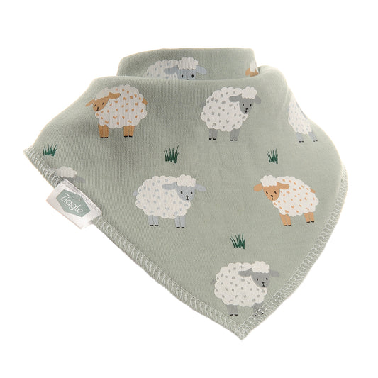 Sheep & Grasses Bandana Bib