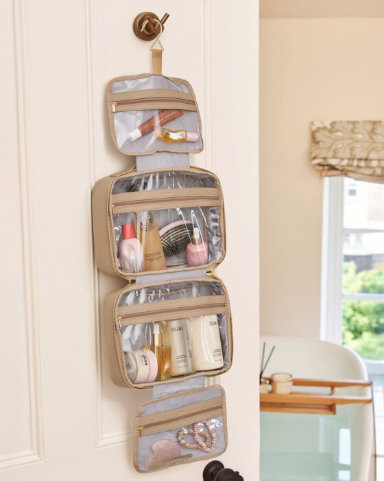 Katie Loxton Hanging Makeup & Washbag Taupe
