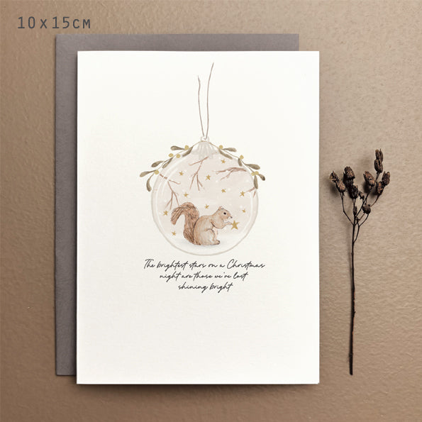 Bauble Card - Brightest Stars Greetings Card