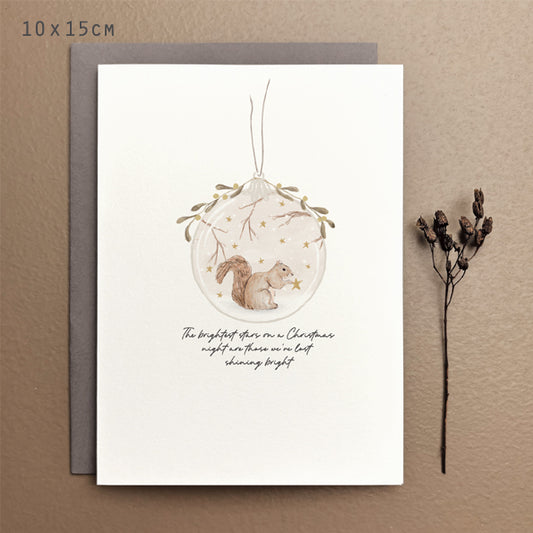 Bauble Card - Brightest Stars Greetings Card