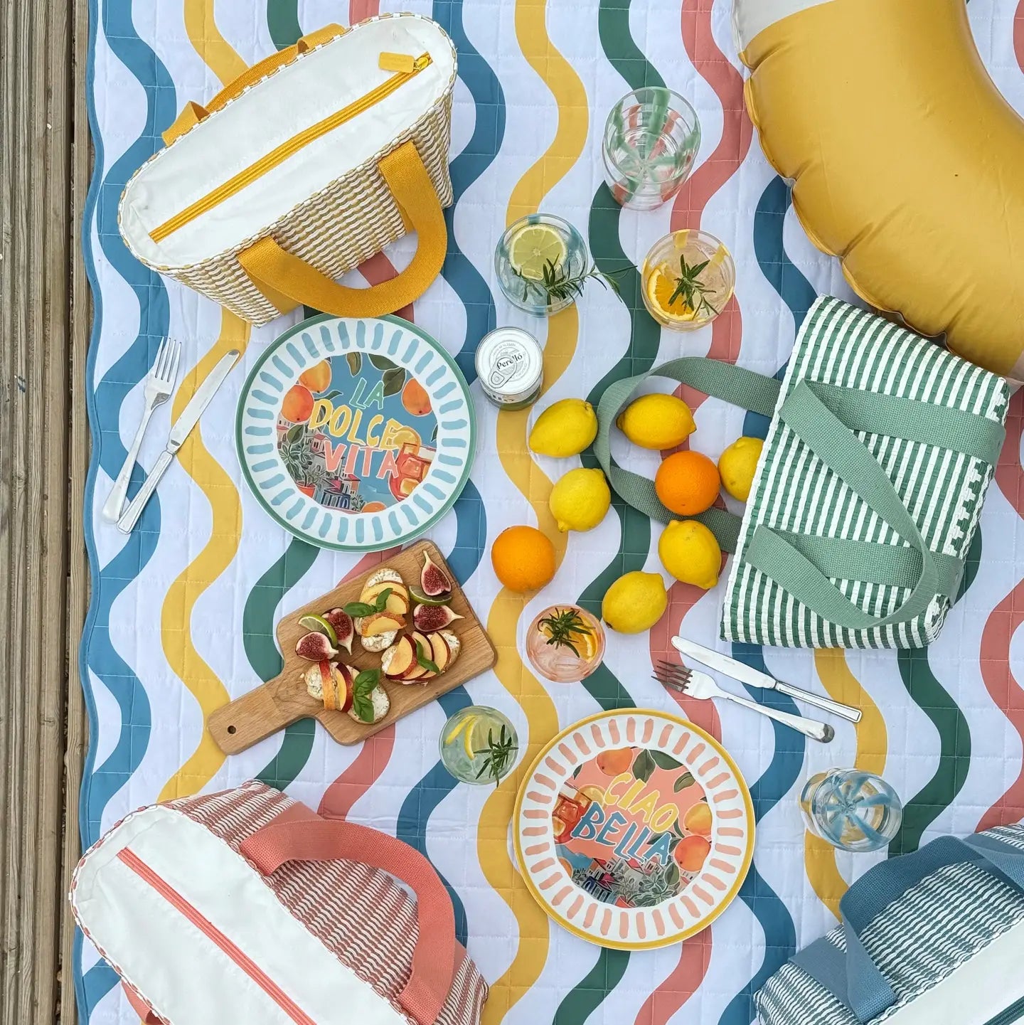 Portofino Decorated Plates Set of 4