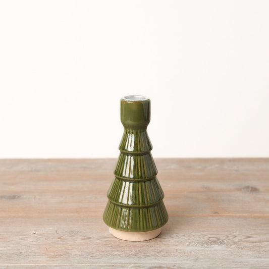 Tree Shaped Candle Holder Green