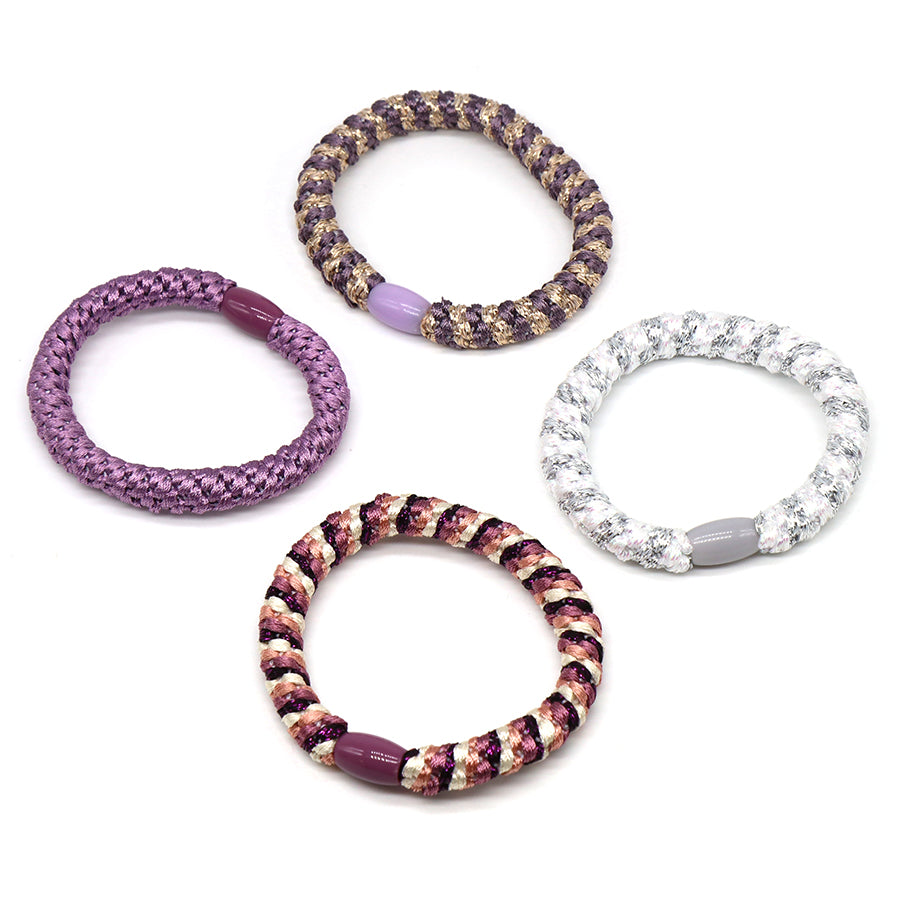 Mixed Purple Hairbands 4pc