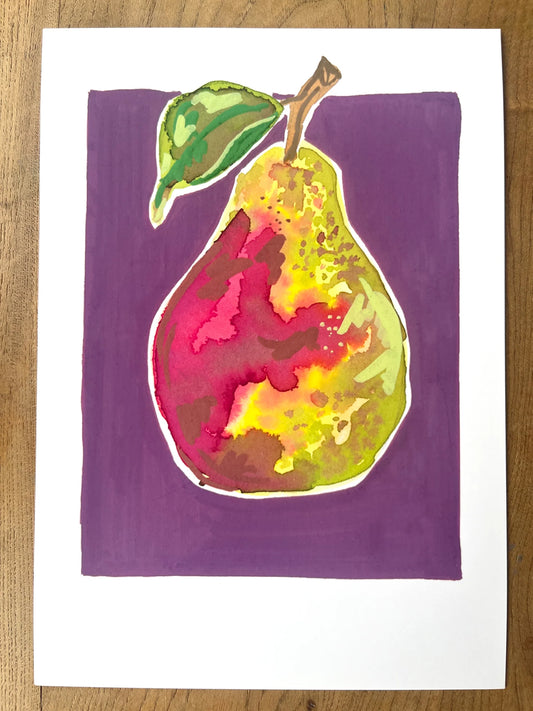 Pear A5 Art Print