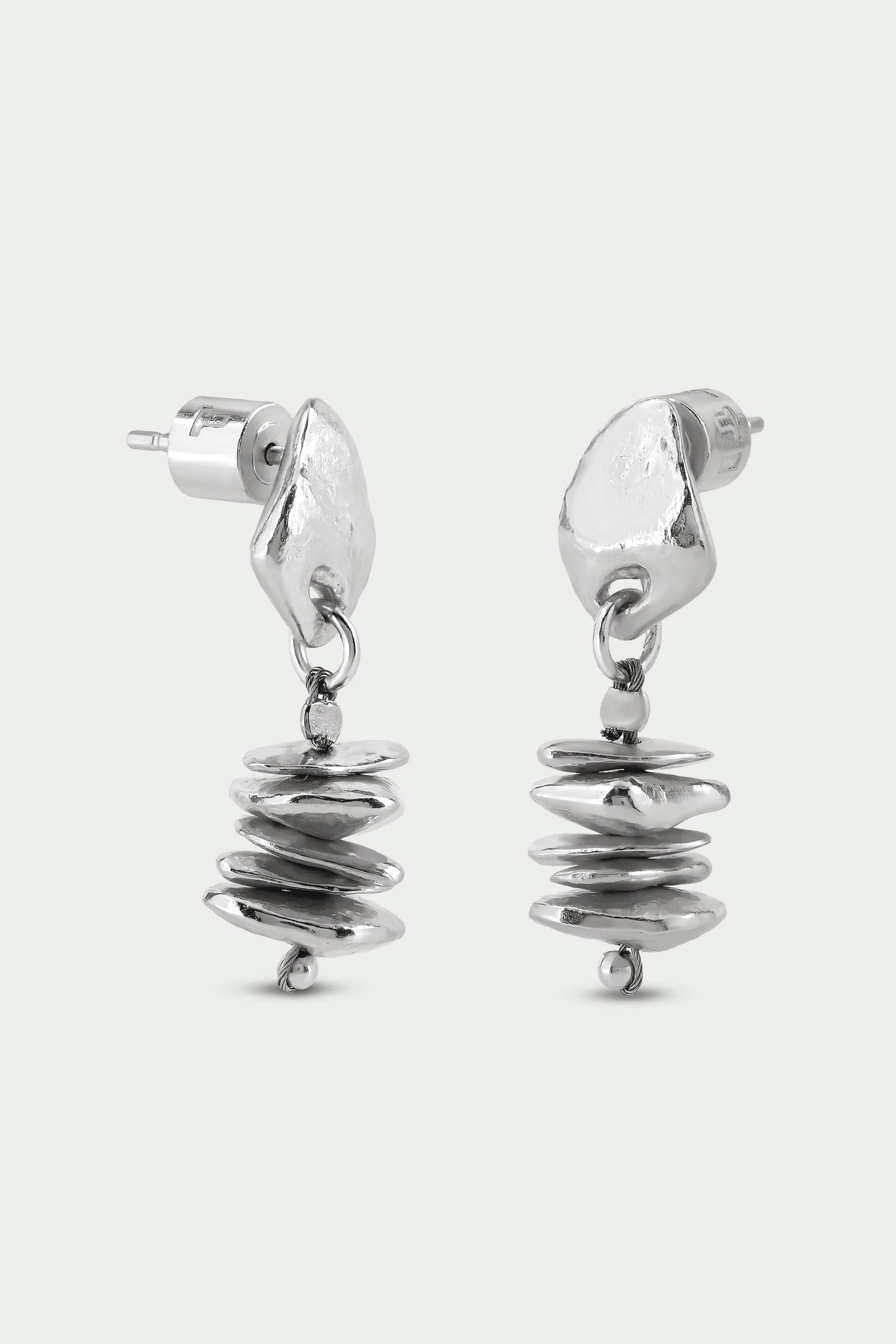 Row Earrings Silver