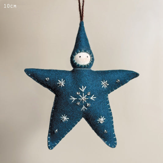 Large Felt Star Baby Blue