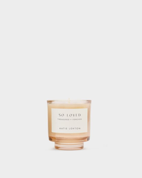 Katie Loxton Sentiment Candle ‘So Loved’ Peach Rose & Mandarin