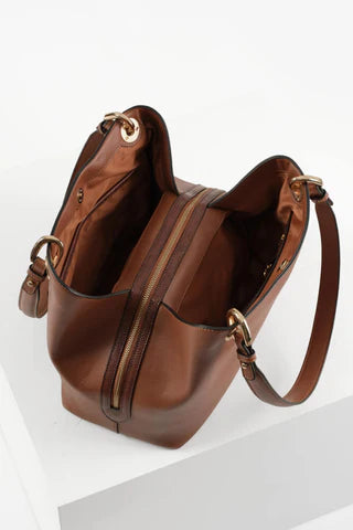 Luella Grey Sienna Conker Hobo Tote Bag