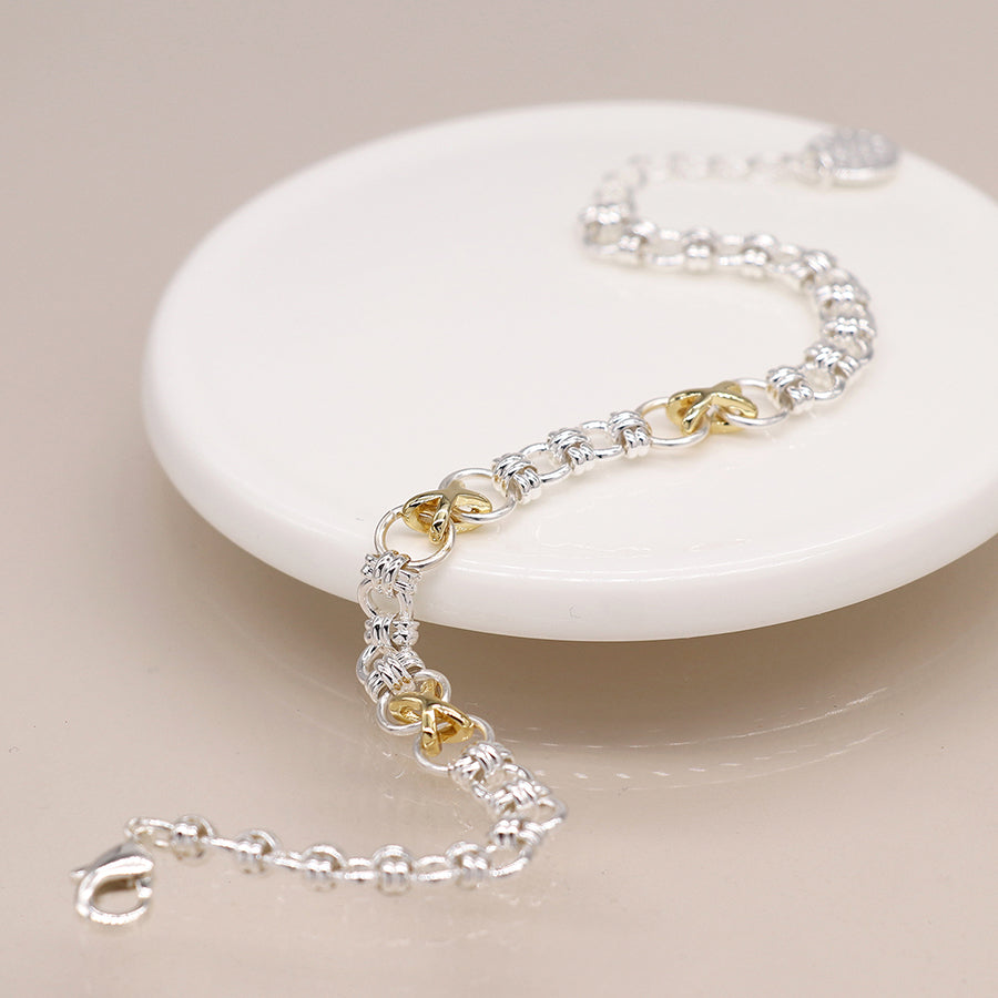 Knots & Crosses Bracelet Gold & Silver