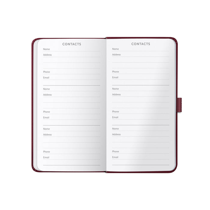 2026 Slim Diary Burgundy
