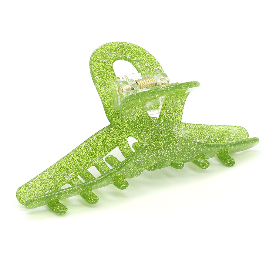 Lime Glitter Claw Clip