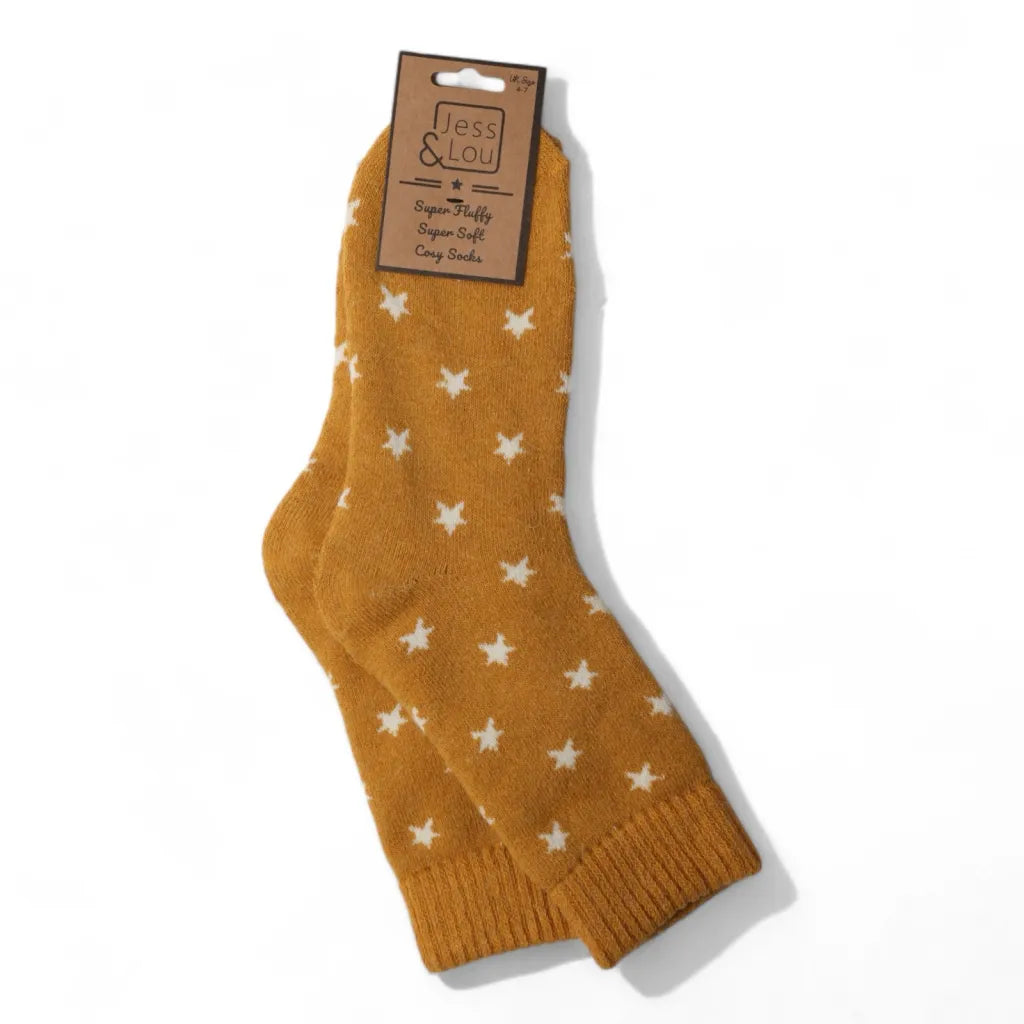 Star Cosy Socks in Gold