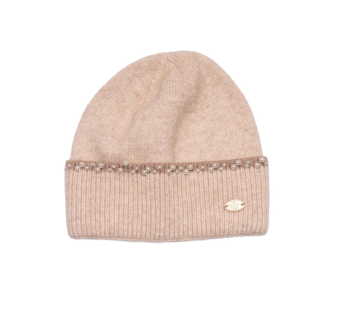 Pearl Detail Lux Beanie Cream
