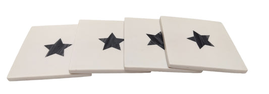 Coasters with Star Print Set Of Four