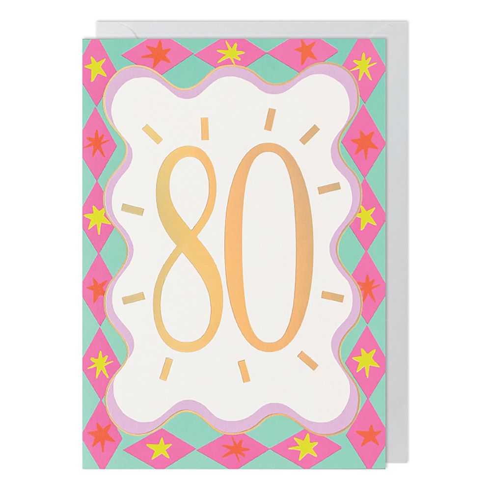 80th Birthday Greetings Card