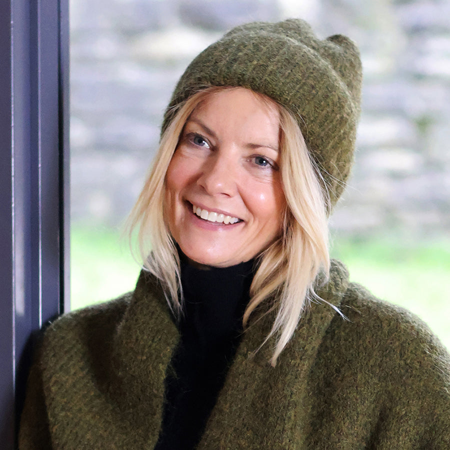 Recycled Blend Knit Beanie Khaki