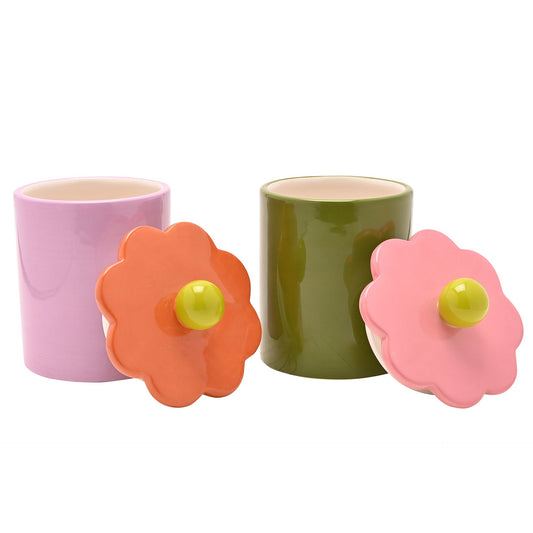 Flower Storage Tins Set of 2
