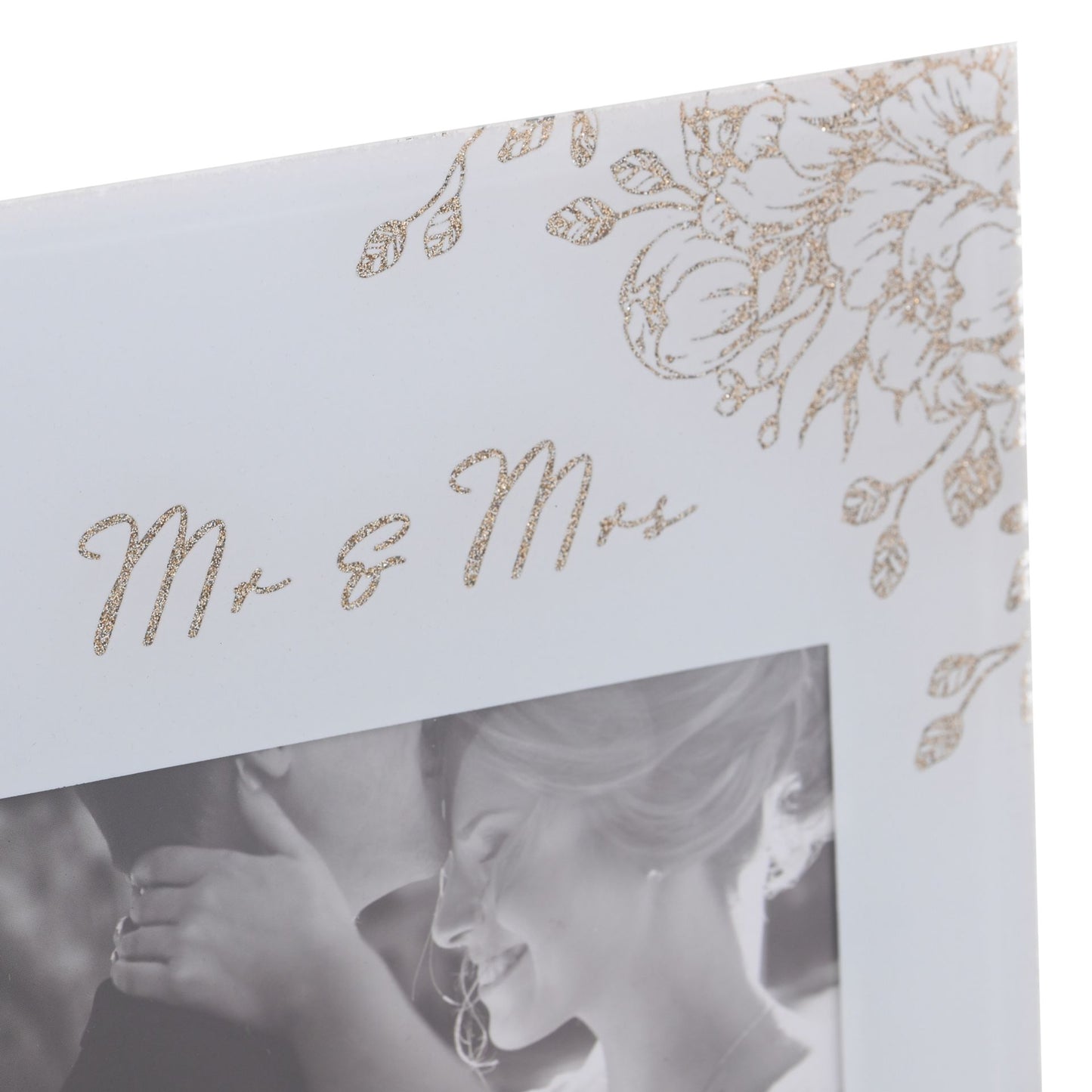 Mr & Mrs Floral Photo Frame 4”x6”