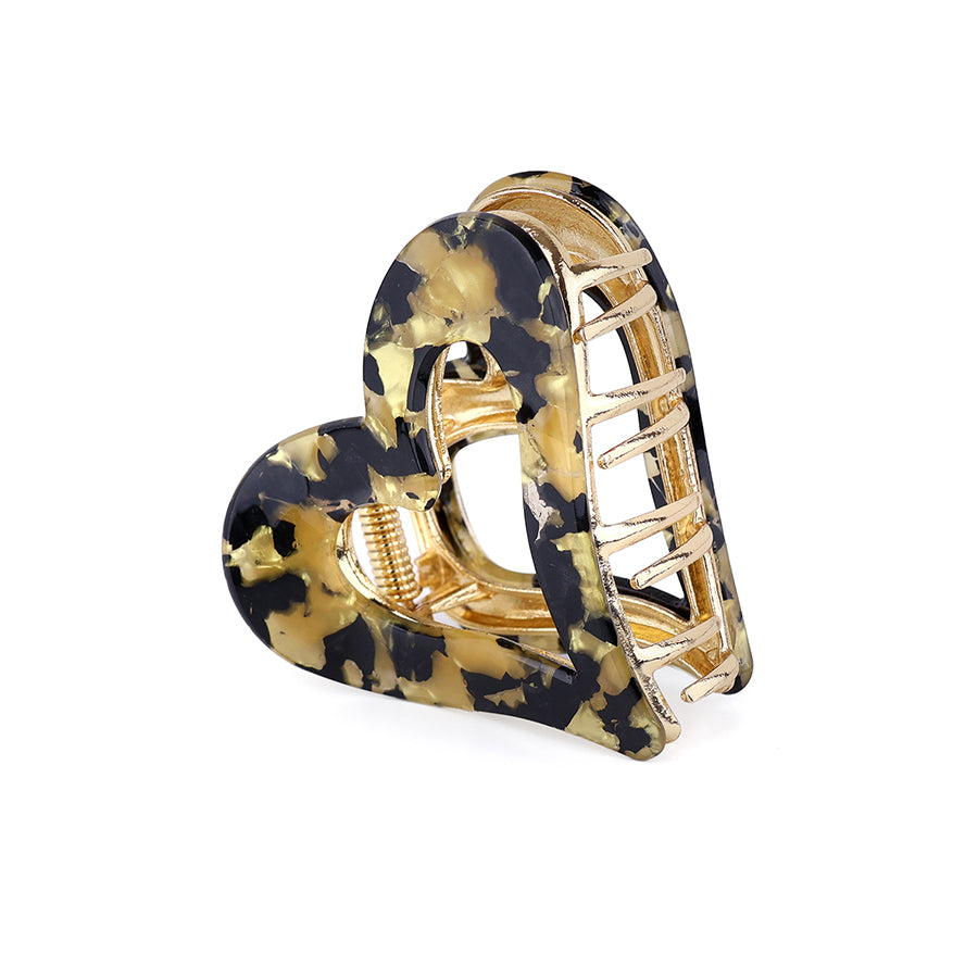 Tortoiseshell Heart Claw Clip