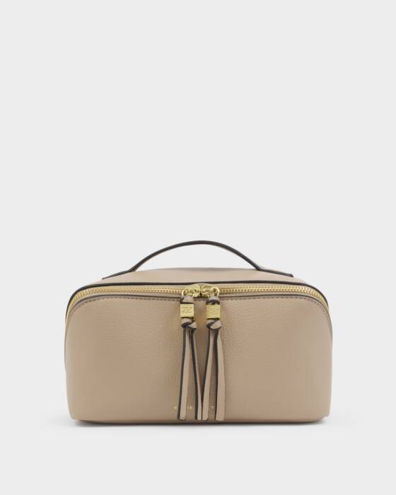 Katie Loxton Soho Medium Makeup And Wash Bag in Taupe
