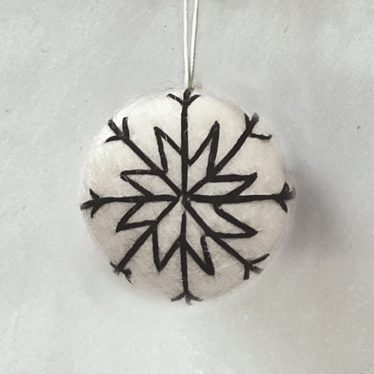 White Felt Hanging Bauble
