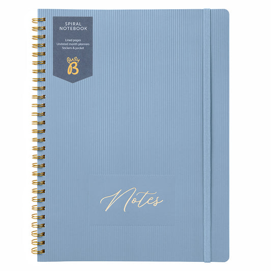 Large Spiral Notebook Blue
