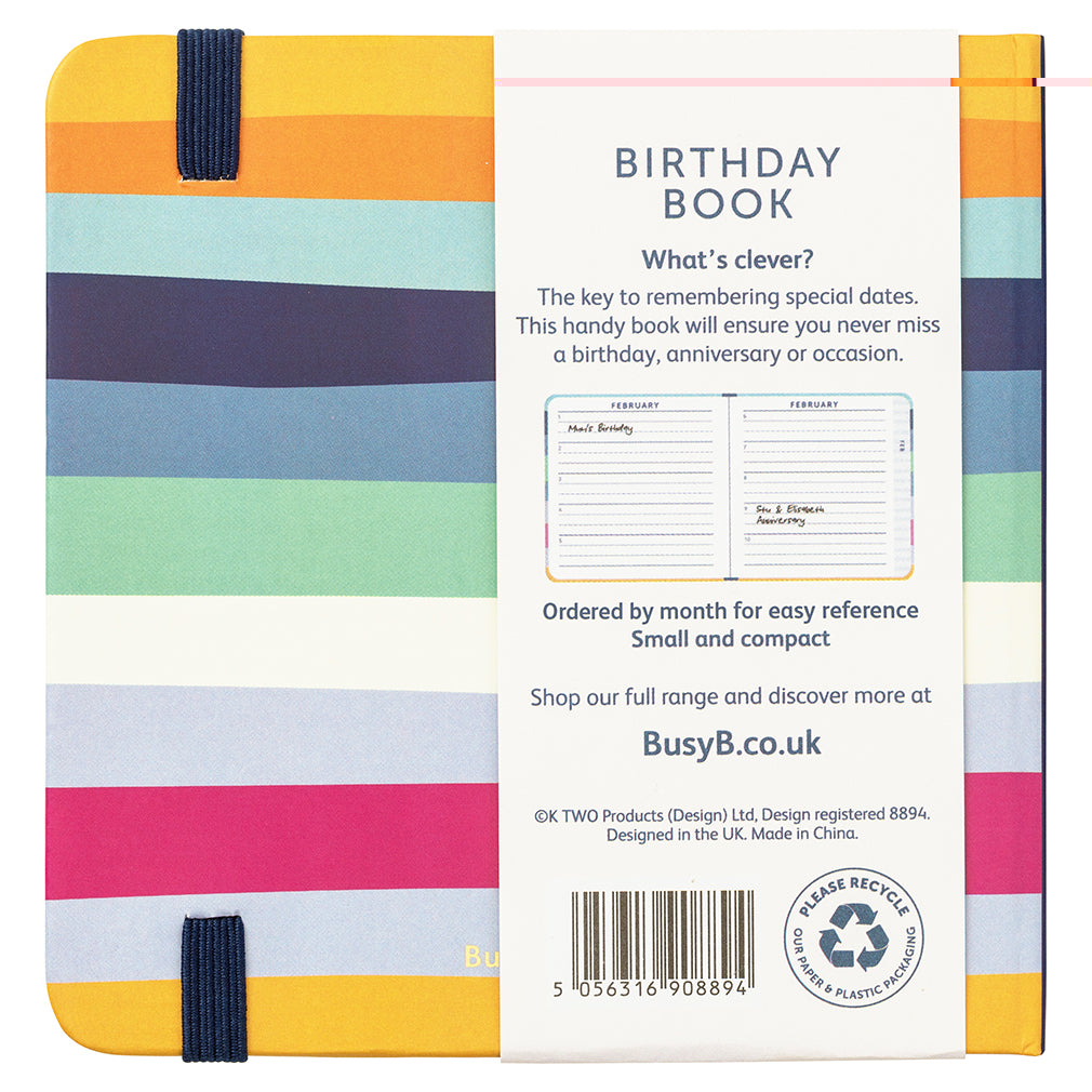Birthday Book Stripe