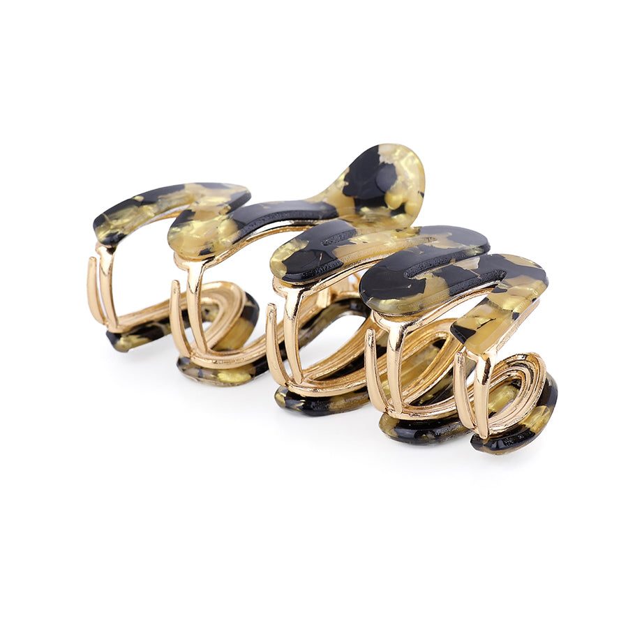 Tortoiseshell Mix Wave Claw Clip