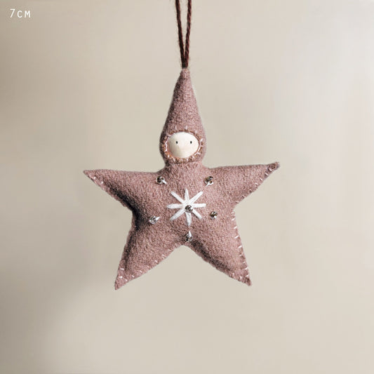 Small Felt Star Baby Pink